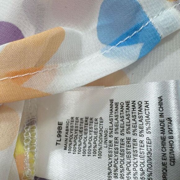 Lili Sidonio Shirt Blouse Women Retro Small Bright Floral Sheer New Button Down - Picture 4 of 11